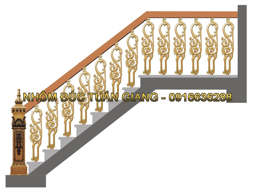 Cầu thang nhôm đúc - CT009