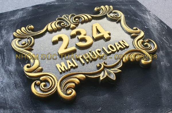 Biển số nhà nhôm đúc mẫu-002